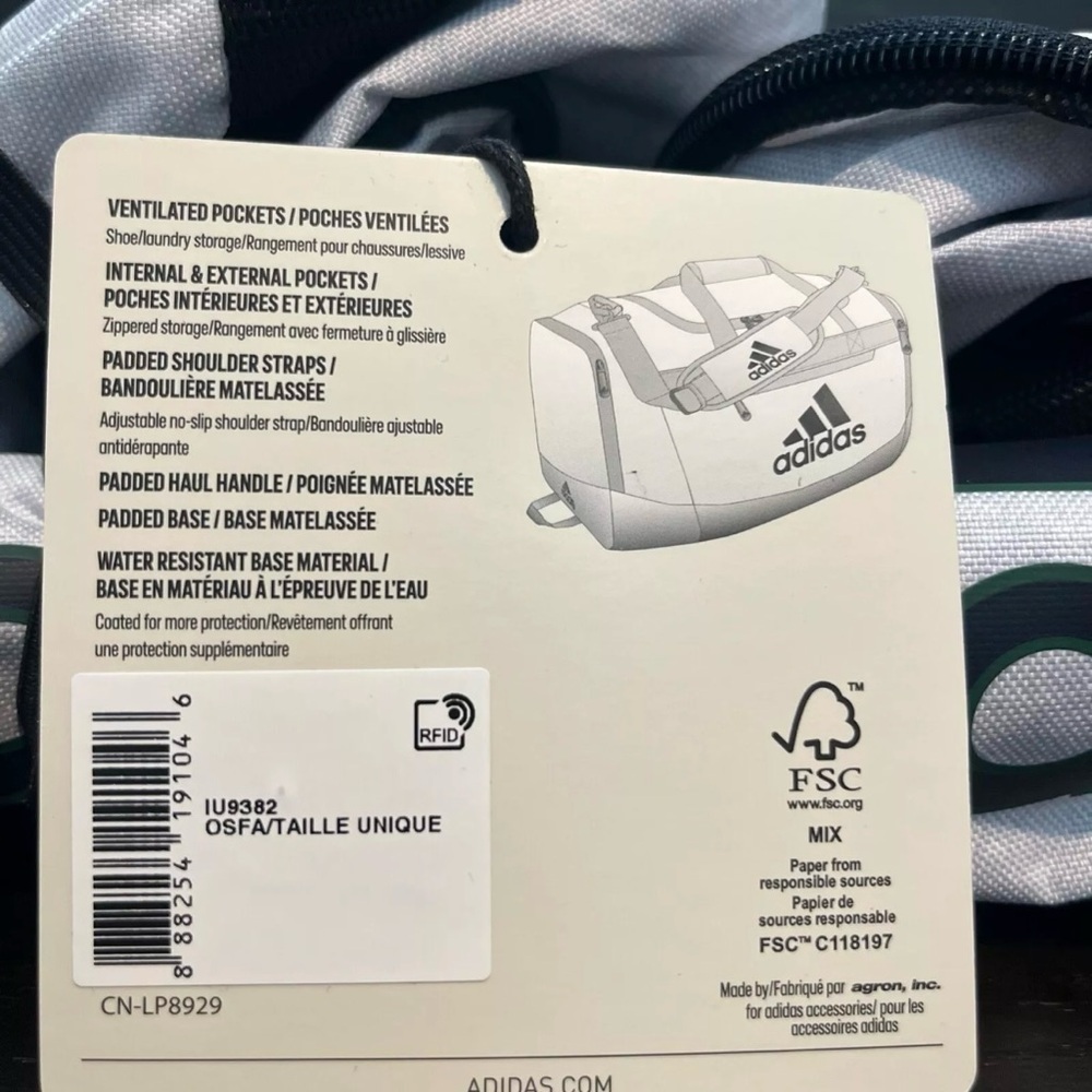 adidas White and Black Duffel Bag - Picture 11 of 11